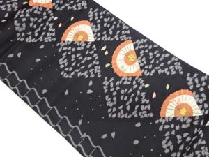 新装織物製　菱に和傘・桜模様織出し名古屋帯